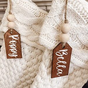 Choose your own font Personalized tags, Stocking tags personalized, Wooden tags with holes, Personalized tags for gifts, Wooden name tags personalized, Party tags, Wooden name tags