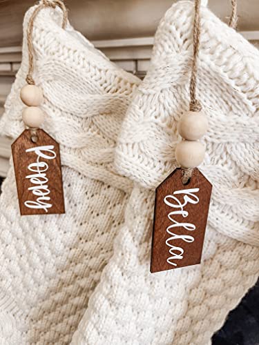 Choose your own font Personalized tags, Stocking tags personalized, Wooden tags with holes, Personalized tags for gifts, Wooden name tags personalized, Party tags, Wooden name tags