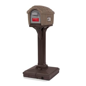 dig-free easy up home mailbox, timber, made in the usa