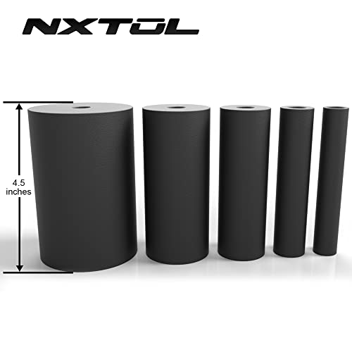 NXTUL 4.5” Sanding Rubber Drum Kit | 5-Piece Drum Set Contains 3”, 2”, 1.5”, 1” and .75” Drums