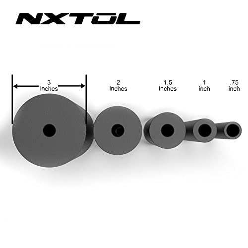 NXTUL 4.5” Sanding Rubber Drum Kit | 5-Piece Drum Set Contains 3”, 2”, 1.5”, 1” and .75” Drums