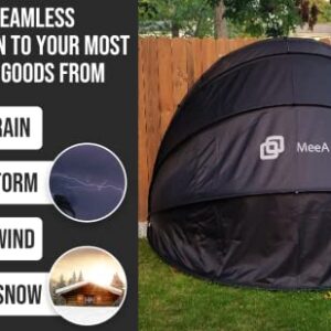 MeeA Outdoor Bike Cover Storage Shed Tent,210D Oxford Thick Waterproof Fabric, Fiberglass Frame (Black)
