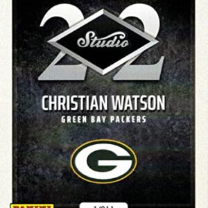 2022 Panini Instant Studio Football #S12 Christian Watson Rookie Card Packers - Only 911 made!