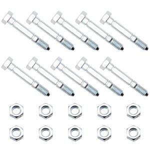 51001500 shear bolt kit fit for a riens snowblower - 10 set of shear pins & nuts fit for a riens st1032 st1028 st824 st828 snow thrower auger, replace 510015 am122156 am136890 91550 7091550yp 780-011