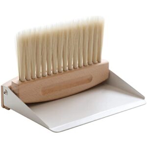 sherchpry sofa storage bin 1 set of mini broom and dustpan set, desktop cleaning broom with clean pan, small pan brush for sweeping table tabletop countertop window cleaner storage bin