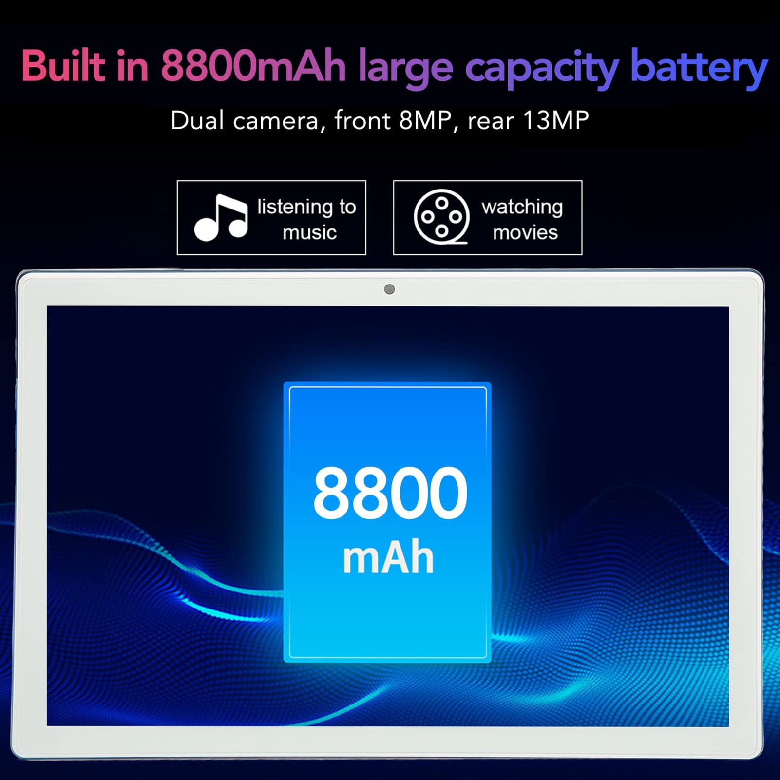 Zopsc P30 10.0in Tablet for 11.0 4G IPS Phone Calling Table 8GB256GB 800W1300W 19201200 MT6750 8 Core 2.0GHZ 8800mAh 100240V Blue