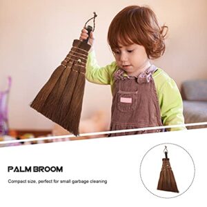 Cabilock Couch Cleaner Outdoor Cleaner Tea Ceremony Brush Natural Whisk Sweeping Hand Broom Desktop Cleaning Tool Mini Soft Straw Broom (Light Brown) Broom Indoor Hand Tools