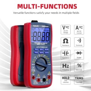 AstroAI TRMS 6000 Counts Multimeter with Large Backlit Display + 4000 Counts Auto-ranging Digital Clamp Meter