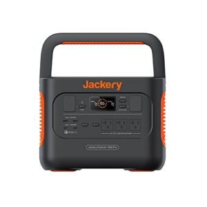 jackery explorer 1000 pro portable power station, solar generator with 1002wh, 2x100w pd ports, 1.8h to full charge, compatible with solarsagas, for outdoor rv, camping, emergencies (renewed)