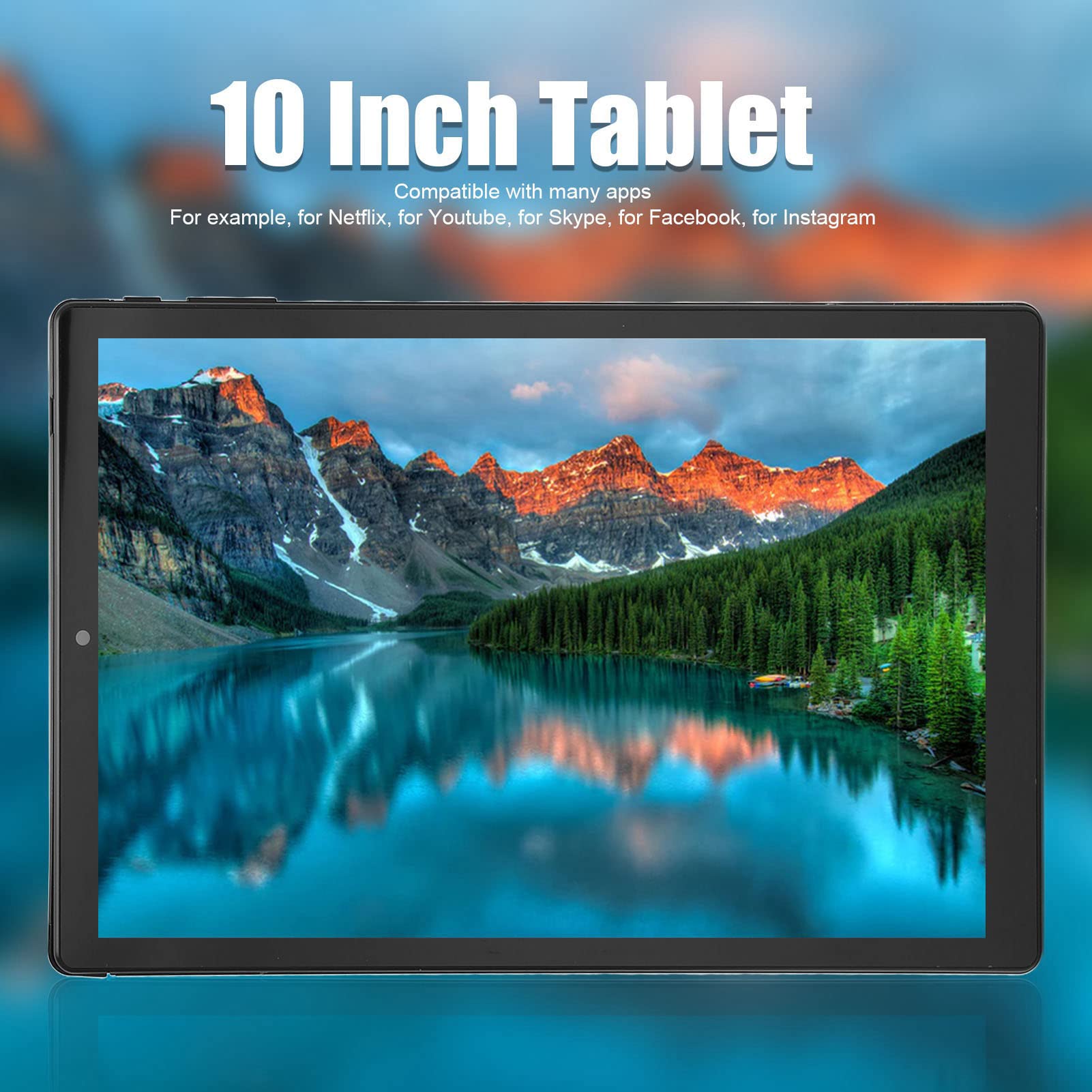 Hilitand 10in Tablet for, 3GB RAM 64GB ROM, 5G Dual Frequency WiFi, Front 5MP Rear 8MP Camera, 3G Tablet PC Support Gravity Sensor, GPS, Memory Expansion