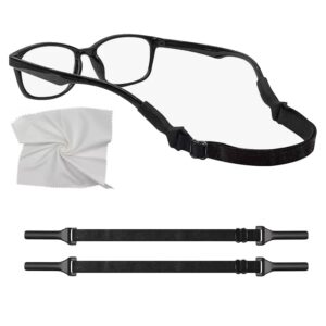 junsika adjustable glasses strap no tail eyewear retainer sports glasses strap for men women kids eyeglasses sunglasses strap 2 packs