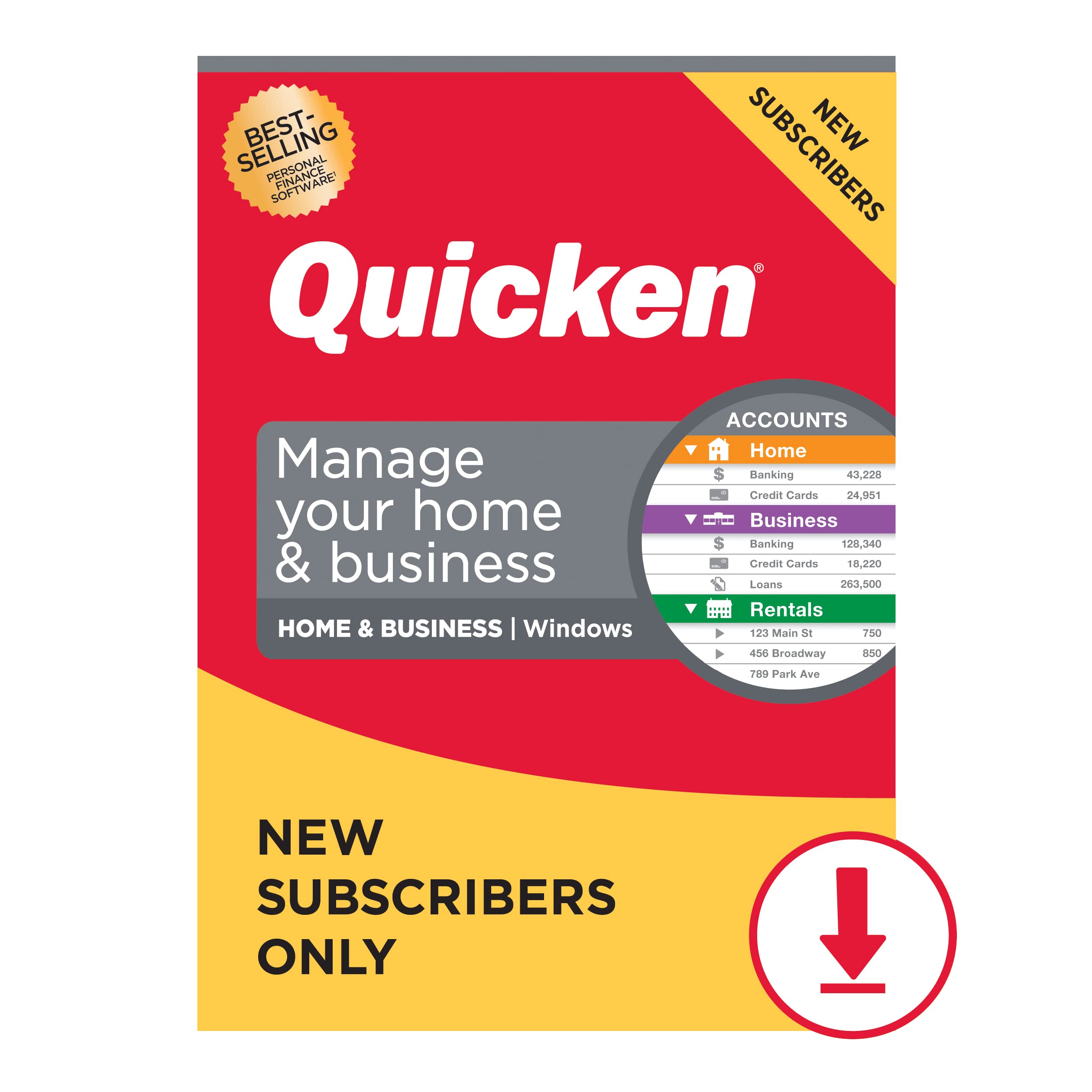 QUICKEN HOME & BUSINESS FOR NEW SUBSCRIBERS | 1 Year [PC Online code]