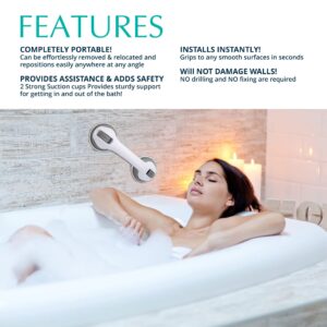 Grab Bars for Bathtubs and Showers, Shower Handles for Elderly Suction, Bathroom Accessories for Shower Chair, Grab Bars for Elderly for Wall, Handicap Grab Bars, Shower Grab Bars for Seniors