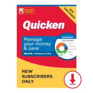 quicken deluxe for new subscribers | 1 year [pc/mac online code]