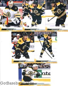 2022-23 upper deck series 1 hockey boston bruins team set of 6 cards: charlie coyle(#13), matt grzelcyk(#14), brad marchand(#15), david pastrnak(#16), craig smith(#17), linus ullmark(#18) - gotbaseballcards