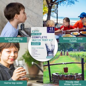 EPA-Recommended Detection Water Test Kit for Lead, Bacteria, Hardness, pH, Nitrate, Nitrite, Chlorine, Iron & Copper - for Well Water & Tap Water, Rapid Results with Easy Instructions