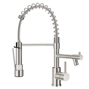 kitchen faucets,craftespirit kitchen faucet with pull down sprayer kitchen sink faucet brushed nickel kitchen faucet with sprayer