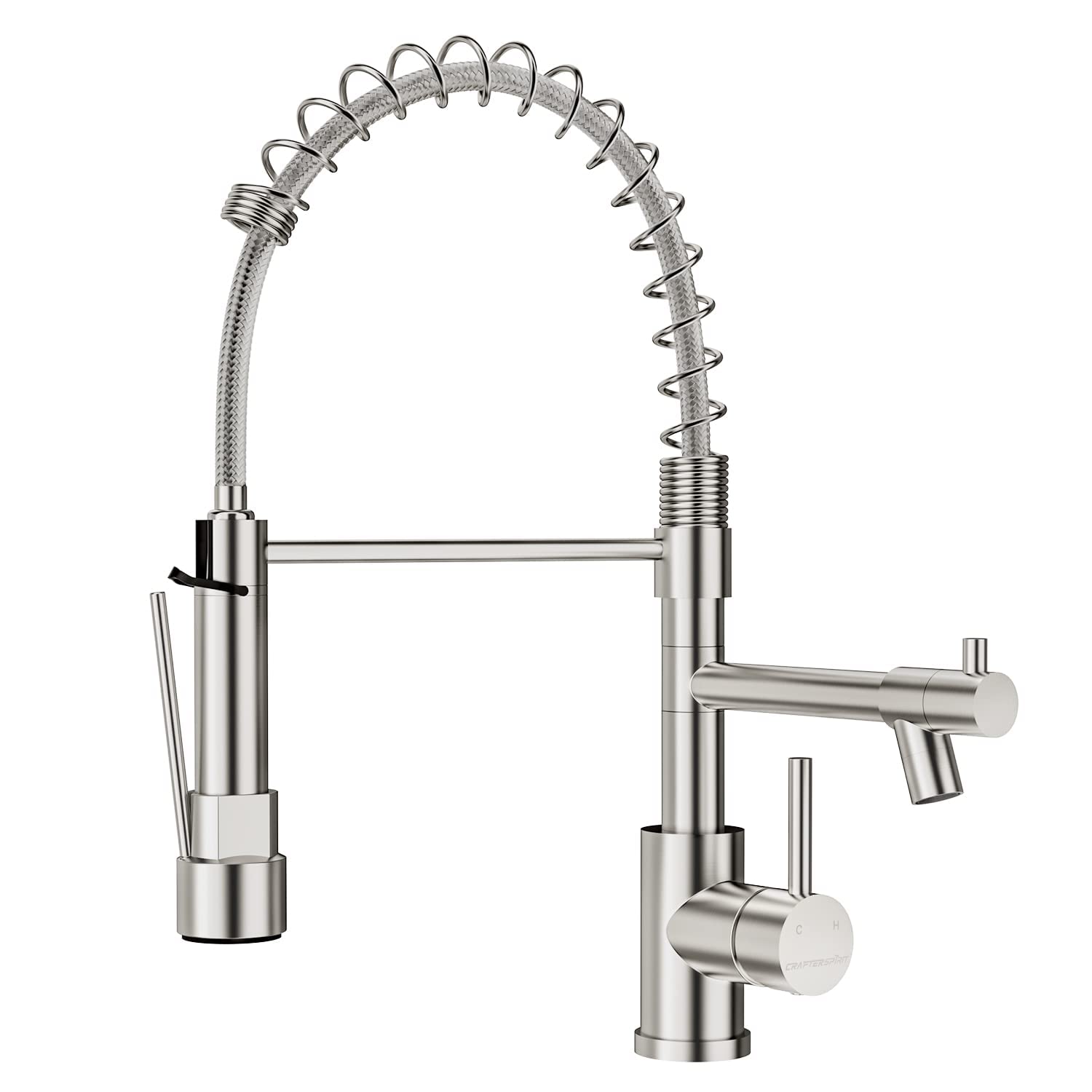 Kitchen Faucets,Craftespirit Kitchen Faucet with Pull Down Sprayer Kitchen Sink Faucet Brushed Nickel Kitchen Faucet with Sprayer