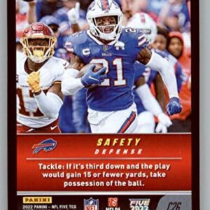 2022 Panini Five NFL #C26 Jordan Poyer Buffalo Bills NFL Football Trading Card