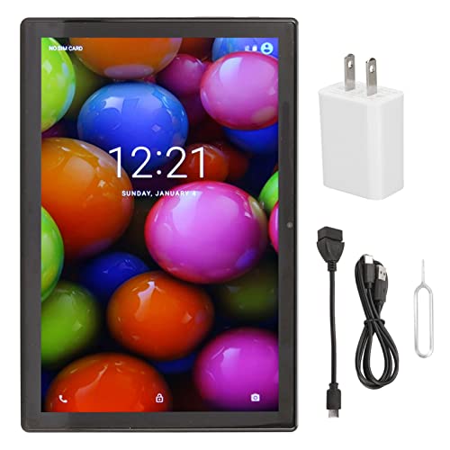 10.1in Tablet, 100‑240V 2.4 5G WiFi Calling Tablet 8MP 20MP Dual Camera for 11 for Work (US Plug)