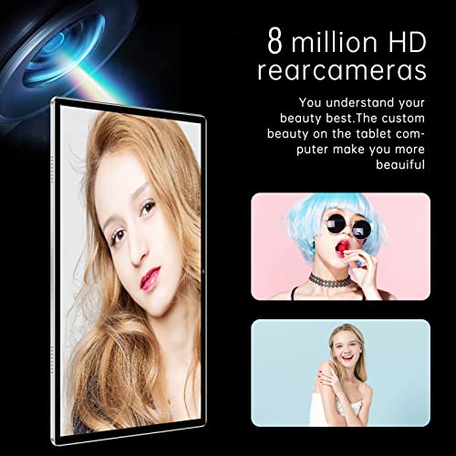 10.1in Tablet, 100‑240V 2.4 5G WiFi Calling Tablet 8MP 20MP Dual Camera for 11 for Work (US Plug)