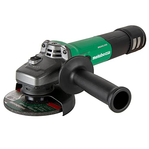 Metabo HPT Angle Grinder | 4-1/2-Inch | 12 Amp | AC Brushless Motor | Variable Speed | 3-Position Side Handle | G12VE2