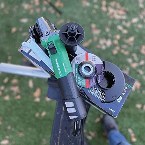 Metabo HPT Angle Grinder | 4-1/2-Inch | 12 Amp | AC Brushless Motor | Variable Speed | 3-Position Side Handle | G12VE2