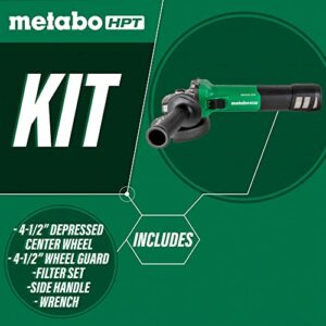 Metabo HPT Angle Grinder | 4-1/2-Inch | 12 Amp | AC Brushless Motor | Variable Speed | 3-Position Side Handle | G12VE2