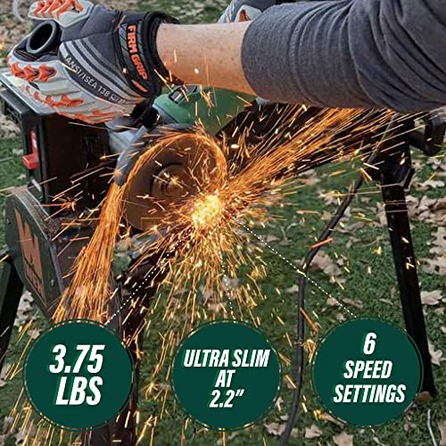 Metabo HPT Angle Grinder | 4-1/2-Inch | 12 Amp | AC Brushless Motor | Variable Speed | 3-Position Side Handle | G12VE2