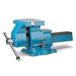 capri tools 8 in. reversible bench vise, 8 in. jaw width, 8.3 in. & 12.2 in. jaw opening