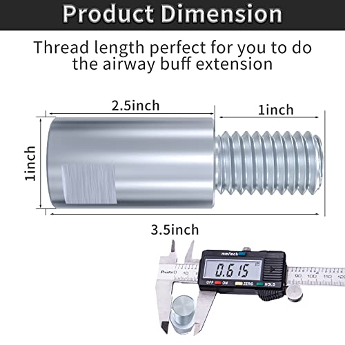 ABPF 2'' Airway Buff Extender, Steel Connecting Rod for Angle Grinder, 1'' Grinder Extension for Polisher，Angle Grinder Extension Shaft