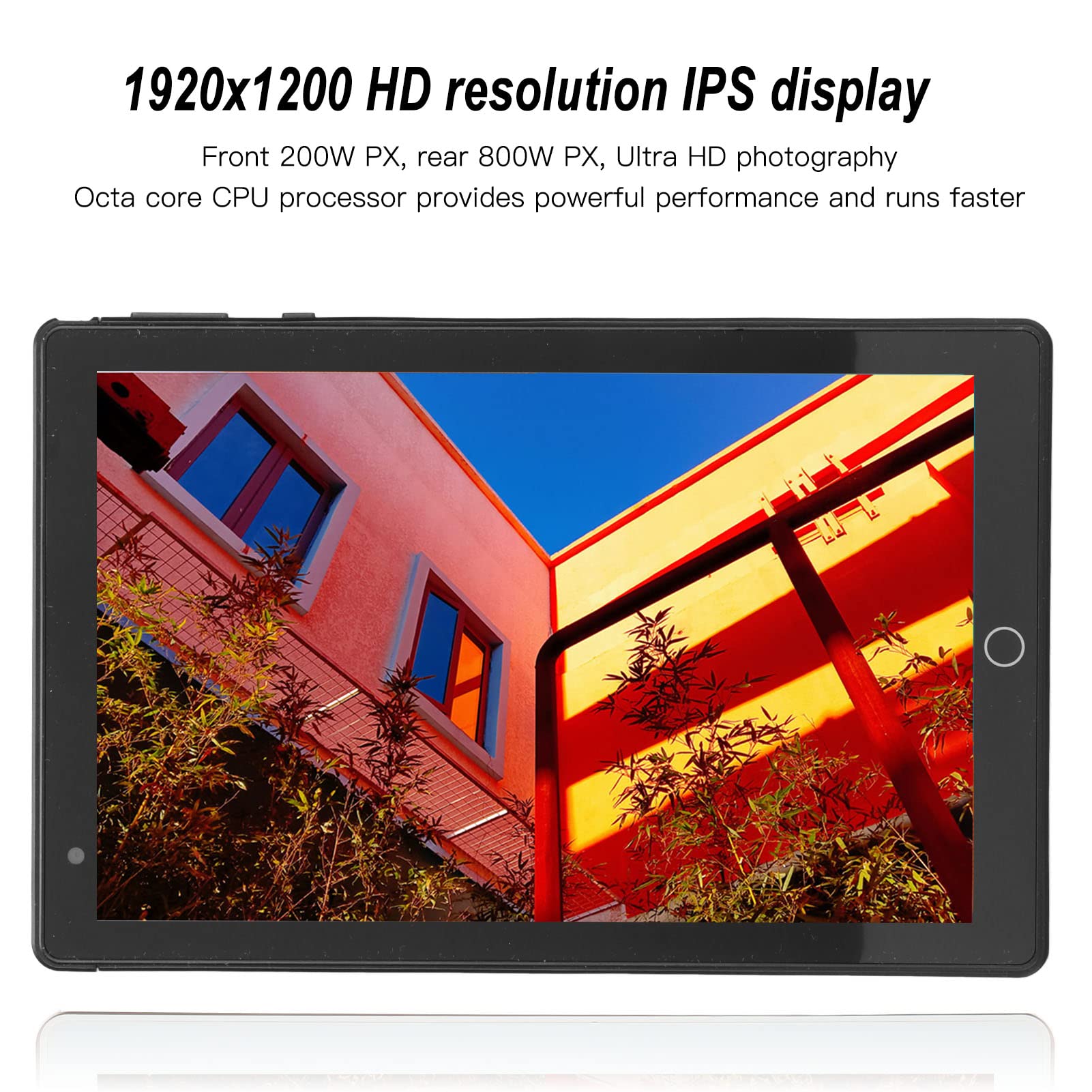 8 Inch Tablet PC, Dual Camera 1920x1200 IPS HD Tablet for 10,4GB RAM 64GB ROM, Maximum Expandable Up to 128GB(Black)