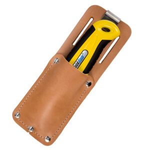 Pacific Handy Cutter S5R Safety Cutter + Leather Holster Utility Knife Bundle
