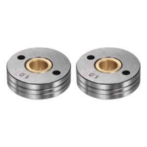 harfington 2pcs mig welder wire feed drive roller 36mm x 10mm x 11mm x 4.5mm aperture roll parts replacement u groove 0.03"-0.04"
