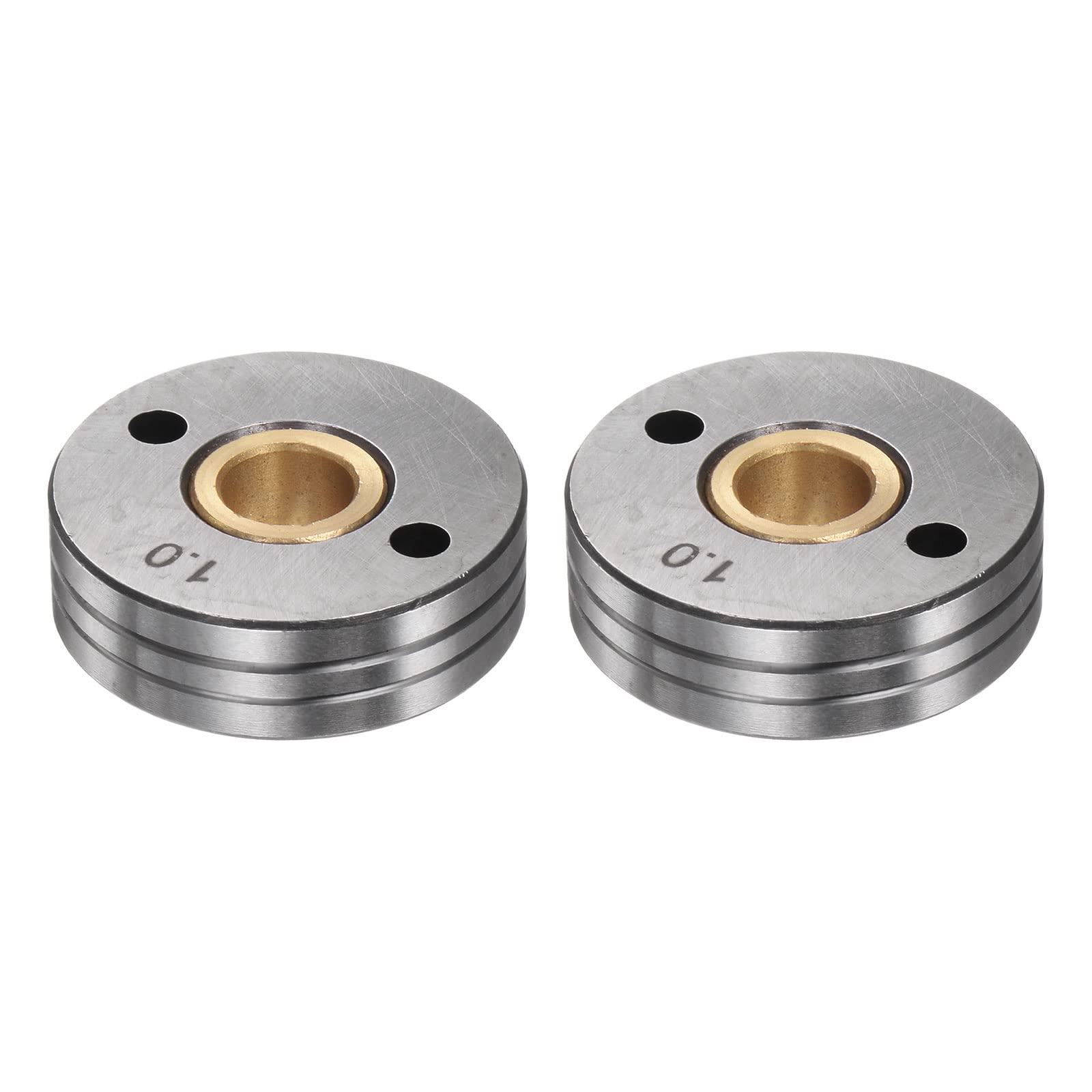 HARFINGTON 2pcs Mig Welder Wire Feed Drive Roller 36mm x 10mm x 11mm x 4.5mm Aperture Roll Parts Replacement U Groove 0.03"-0.04"