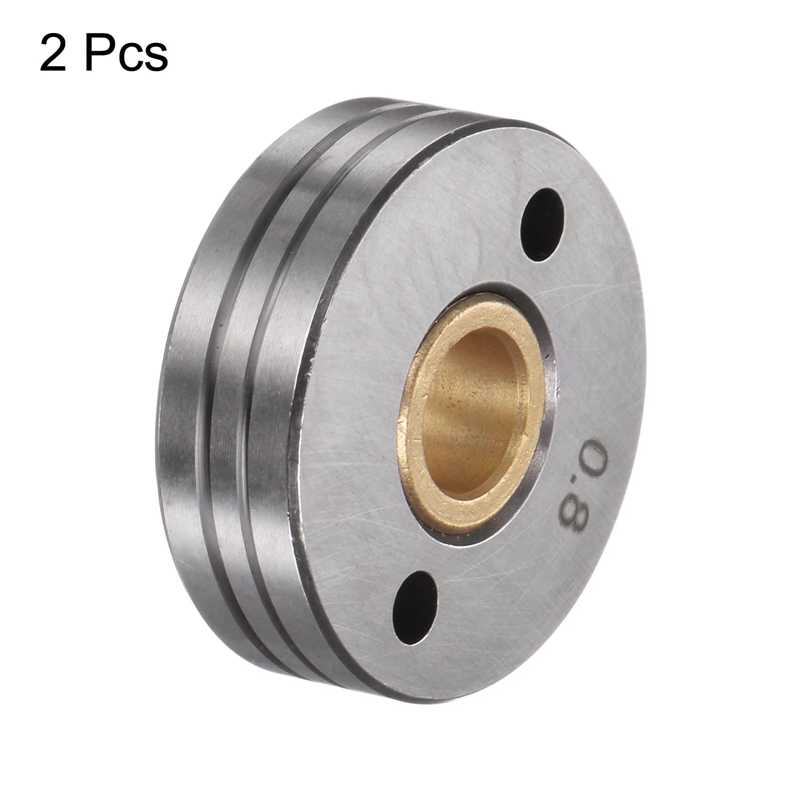 HARFINGTON 2pcs Mig Welder Wire Feed Drive Roller 36mm x 10mm x 11mm x 4.5mm Aperture Roll Parts Replacement U Groove 0.03"-0.04"