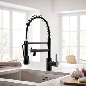 Kitchen Faucets,Craftespirit Kitchen Faucet with Pull Down Sprayer Kitchen Sink Faucet Matte Black Kitchen Faucet with Sprayer