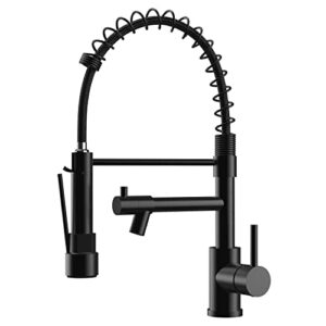 Kitchen Faucets,Craftespirit Kitchen Faucet with Pull Down Sprayer Kitchen Sink Faucet Matte Black Kitchen Faucet with Sprayer