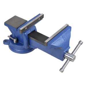 5" Heavy Duty Bench Vise with Anvil Swivel Table Top Clamp Locking Base