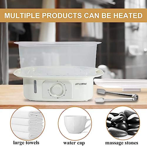 LKT COBTAC Towel Steamer,Portable Hot Towel Steamer,Small Towel Steamer with Quickly Heating in 10 Mins,Towel Steamer with Auto Off Timer,Large Capacity Towel Steamers
