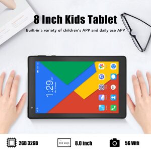 Zyyini Tablet for 10, 8 Inch Kids Tablet, 2GB RAM 32GB ROM, Octa Core Processor, Eye Care IPS HD Screen, 3G Call, 5G WiFi, for Kids, 4500mAh Battery (Grey)