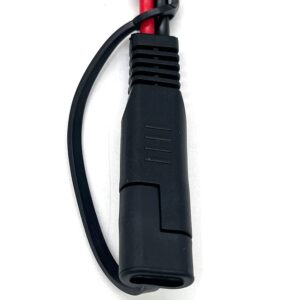 SAE Y Splitter Adapter Cable SAE 1 to 2 SAE DC Power Automotive Extension Cable 2 Pin Quick Connect Disconnect Plug SAE Connector 10AwG Wire for Solar Panel Charging(40cm-Red Black)