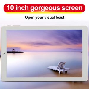 Zyyini Tablet for 10, 10 Inch Kids Tablet, 2GB RAM 32GB ROM, Octa Core Processor, Eye Care IPS HD Screen, 5G WiFi, for Kids, 4500mAh Battery (Silver)