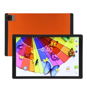 tablet 10.1 inch for 10 pc tablet, 6gb ram, 256gb rom, octa core processor, fhd ips touchscreen, 5mp front 8mp rear camera, wifi, 4g lte (orange)