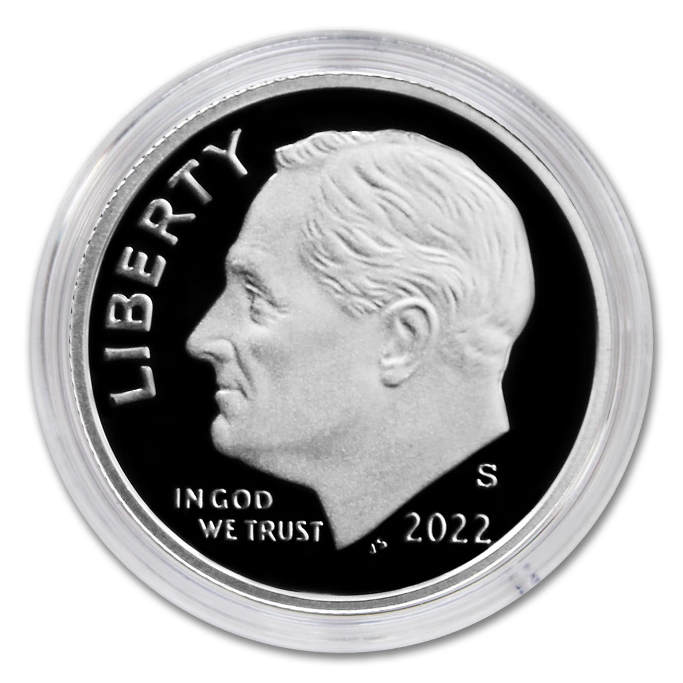 2022 S American Silver Proof Dime Coin (in Capsule) with Certificate of Authenticity 10¢ Seller Proof