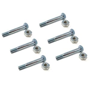 the rop shop | pack of 6 - shear pin bolt & nut for ariens snowblower st270, st350, st3520 20"