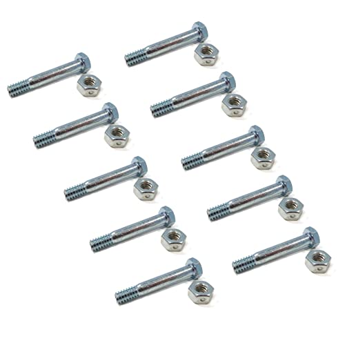 The ROP Shop | Pack of 10 - Shear Pin Bolt & Nut for Ariens - Gravely 53200500, 532005 Auger