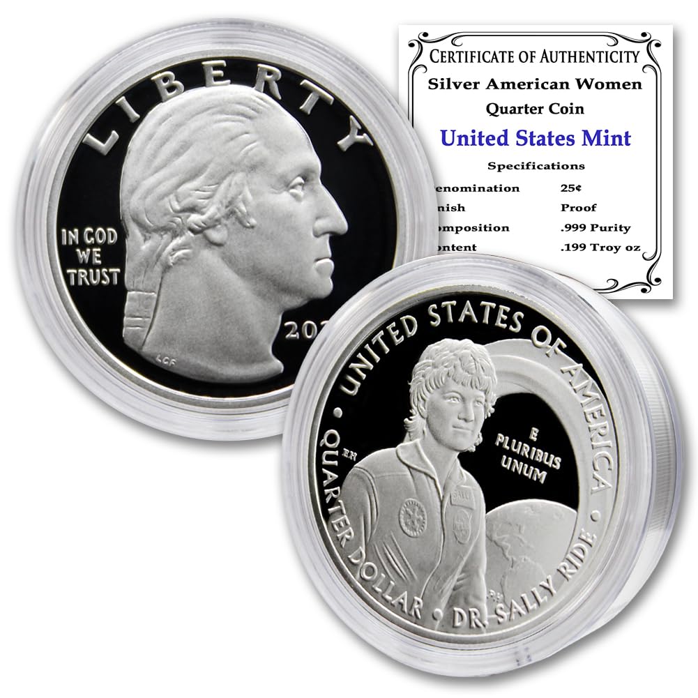 2022 S Set of (5) Limited Edition American Women Silver Proof Quarter Coins (in Capsule) with Certificate of Authenticity 25¢ Seller Proof