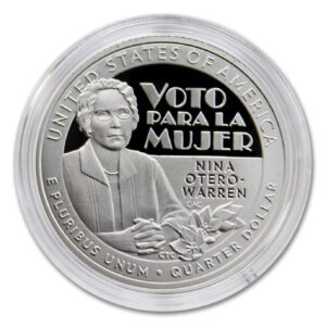 2022 S Limited Edition American Women Series: Silver Proof Nina Otero-Warren Quarter Coin (in Capsule) with Certificate of Authenticity 25¢ Seller Proof