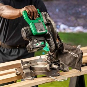 Metabo HPT 18V MultiVolt™ Cordless Miter Saw Kit | 10-Inch Blade | Includes 1-18V/36V MultiVolt™ Battery + Charger | Xact Cut LED Shadow Line System | C1810DFA